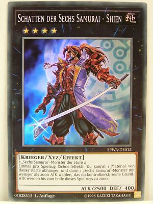 Yu-Gi-Oh - 1x #012 Schatten der Sechs Samurai - Shien - SPWA - Spirit Warriors