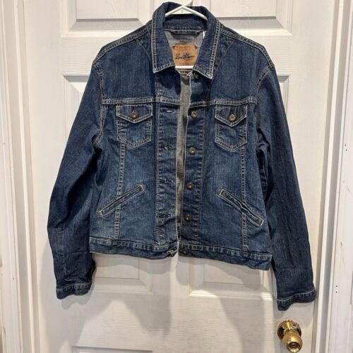 Levi's Jacket Women’s XL Strauss Signature Jean Denim Trucker Button Front Flaps