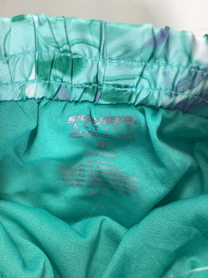 Pantalones Cortos Niñas Sketchers Active Teal 2T Usados en Excelente Condición Foto 3 de 4