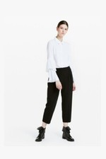 Patrizia Pepe Crepe Trousers Darts Cropped Fit w/ French Style Pockets Pants