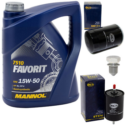5L Öl Set Inspektion Kraftstoff Ölfilter Ölschraube für Audi Seat Skoda VW Bora