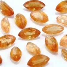 MANDARIN ORANGE SPESSARTITE GARNET 6x3 MM MARQUISE CUT 2 PIECE SET F-4857