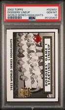 2002 Topps Dodgers Starting Lineup 1952 World Series Highlights #52WS1 PSA 10