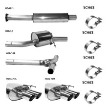 BASTUCK Komplettanlage ab Kat. Honda Accord ab Bj 02 2.0l 2.4l re li je 2x76mm
