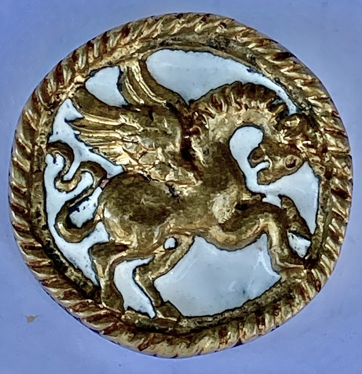 Broche Vintage Line Vautrin - Monogramme LV - Bronze Doré - Bijou D'artiste Français
