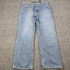 Baggy Nautica Jeans Mens 38x32 Blue Relaxed Fit Skater Raver Y2K Grunge 37