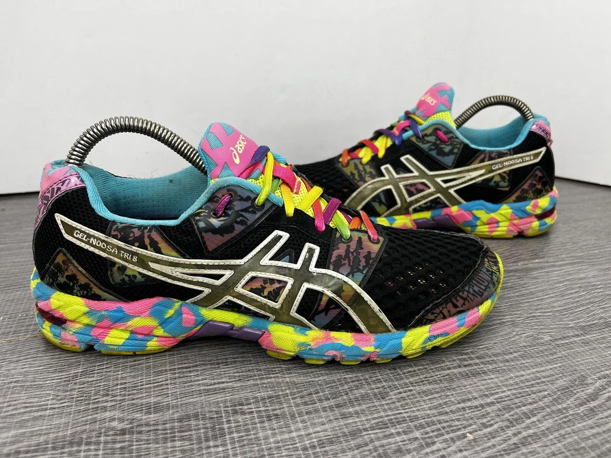 Asics Gel Noosa TRI Running Training Shoes Black Rainbow Womens Size 8 eBay