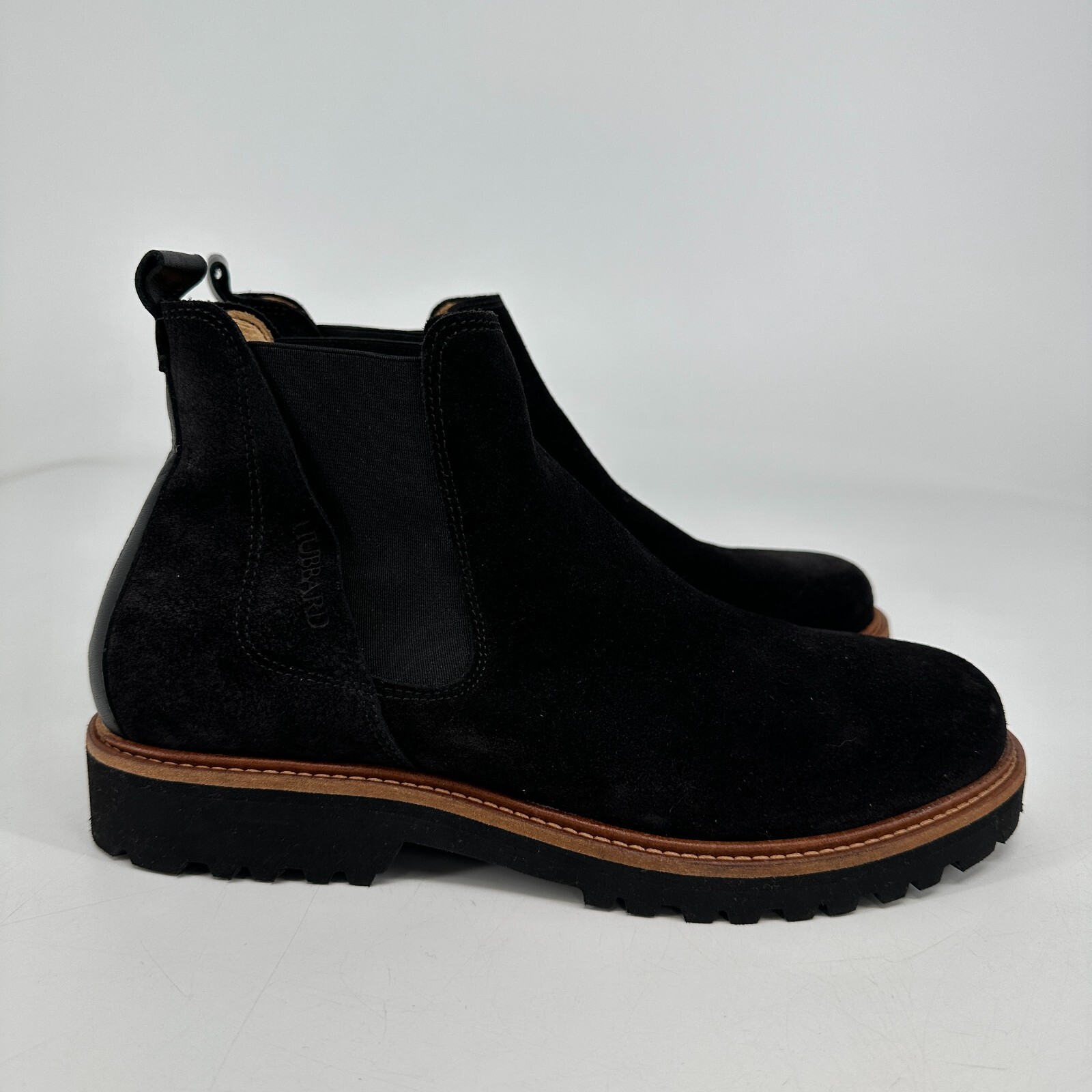 SAOLA Stivali Samuel Hubbard Chelsea donna 8 5 neri pelle scamosciata suola grossa Vibram