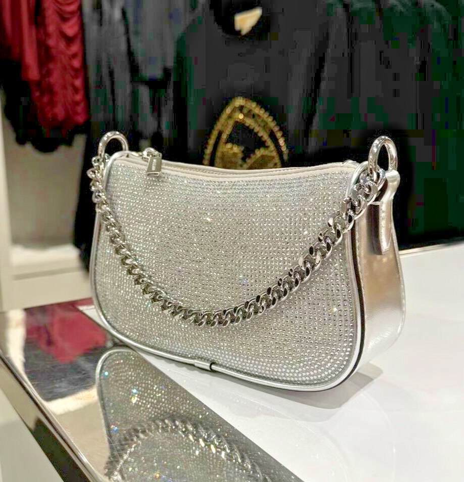 Michael Kors Carmela Small Sparkling Rhinestone Pouchette