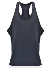 Gym Stringer- Men's Tank Top for Bodybuilding and Fitness - Singlets Black