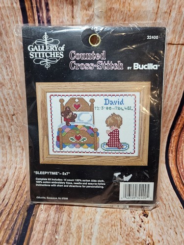 Bucilla Kreuzstich Geburt Record Kit – 33 Cm, Mit Stoff & Garn