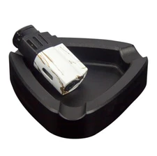 Ever Tech Lighter Ashtray Set with Punch Quad Torch Cigar Lighter W/ Gift Box