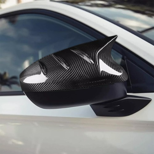 M HORN STYLE REAL CARBON FIBER SIDE MIRROR COVER CAPS FOR 2022-2025 HONDA CIVIC - Picture 2 of 11