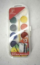Jack Richeson 390112 Non-Toxic Artists Watercolor Paint 12 Assorted Colors