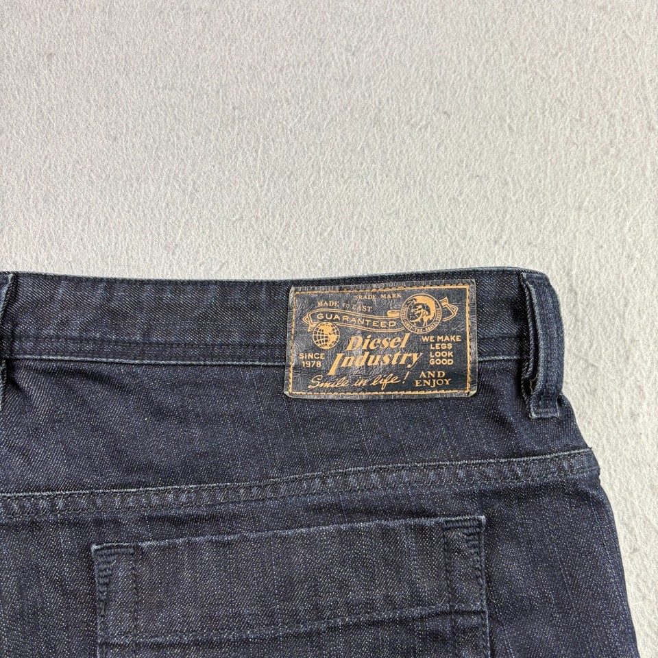 Diesel Jeans Mens 40x32 (42x30) Blue Safado Slim Straight Dark Wash