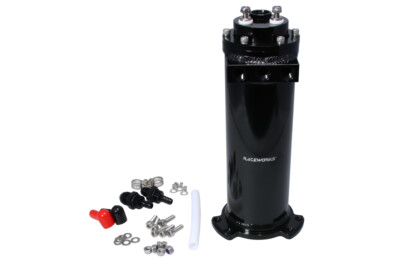 Raceworks 1.0L Surge Tank Kit Suits 39-40mm Intank Pump - Black