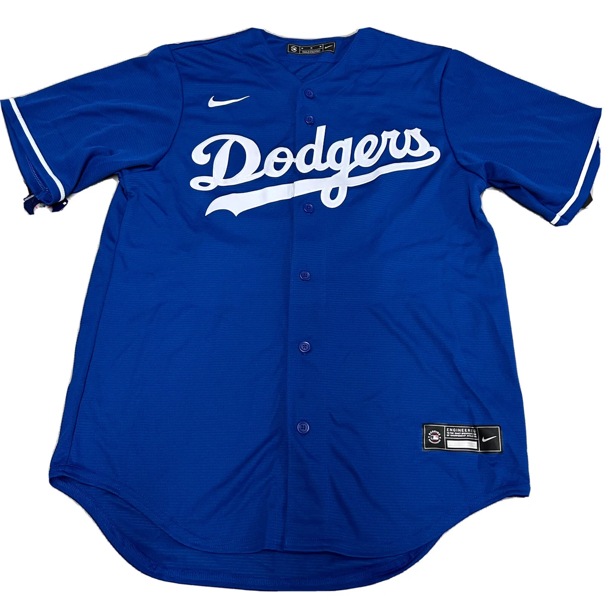 Nike Los Angeles Dodgers Bellinger 35 White Blue Jersey Men s Size Medium NWT