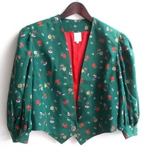 Ladies' traditional anchor/jacket green floral size 42 by Eger