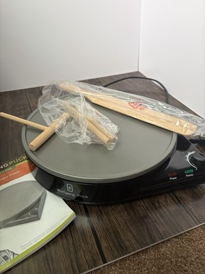 Wolfgang Puck Electric Crepe Maker Nonstick 1000W Griddle Pan NEW Fast Heat Easy