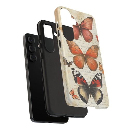 Phone Ink Case for iPhone / Galaxy / Pixel – Vintage Butterfly Collage Scrap - Picture 185 of 257