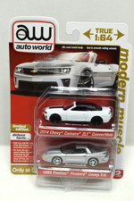 Auto World 1:64Modern Muscle14 Chevy Camaro ZL1 Conv. 95 Pontiac Firebird T/A