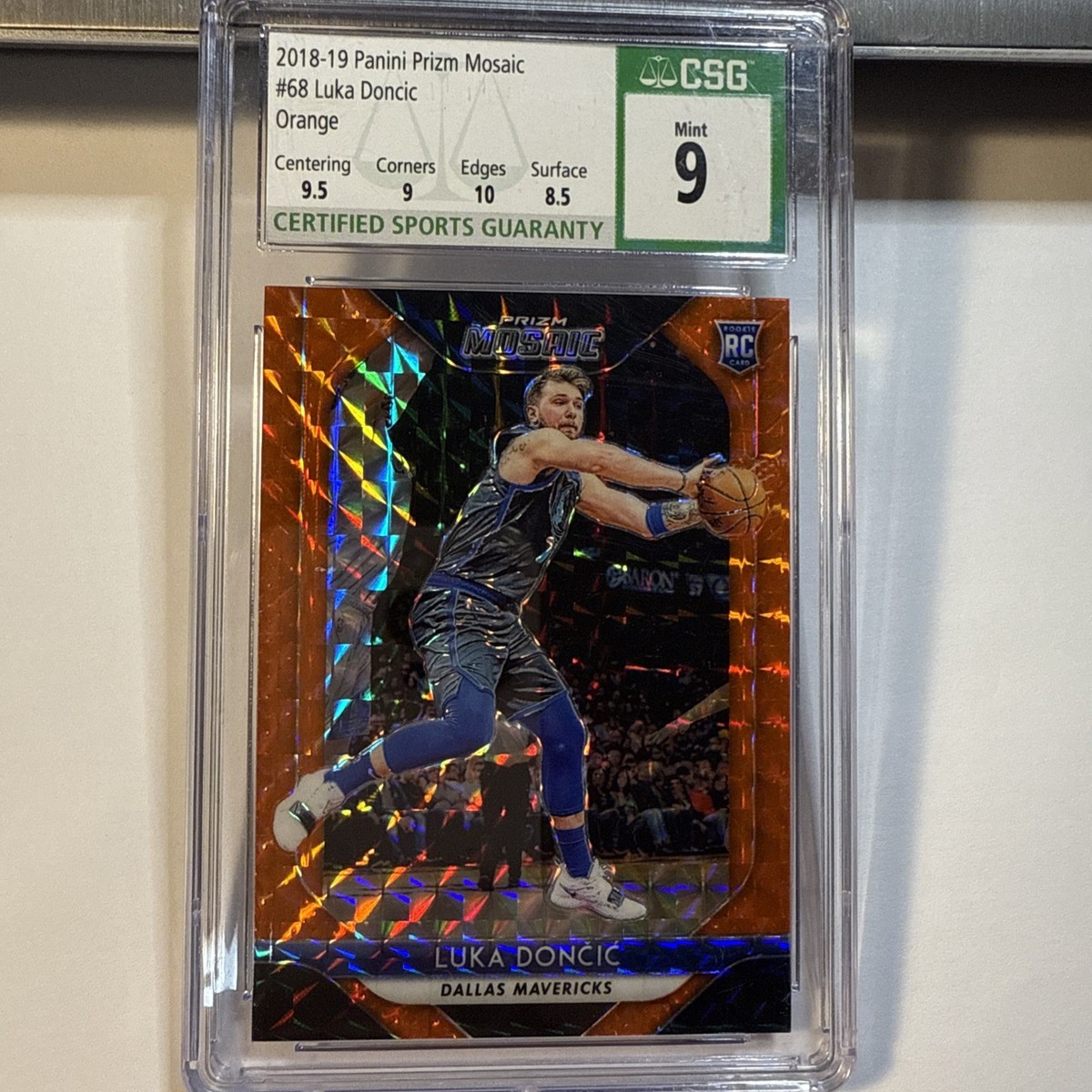 PANINI prizm DONCIC NBA ルーキー 9 rc 2018/19 Panini Prizm Mosaic Luka Doncic #/99 Orange Rookie RC 68