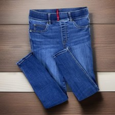 Spanx Ankle Skinny Jeans Pull On Jegging Jeans in Blue Women Sz M 20342R
