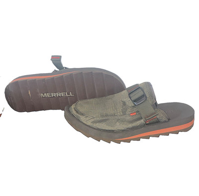 Merrell J2002855 Gray/Orange Slide Sandals US 8 Slip On Adjustable Strap