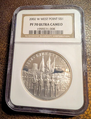 2002-W $1 West Point Commem Silver Dollar NGC PF70 Ultra Cameo