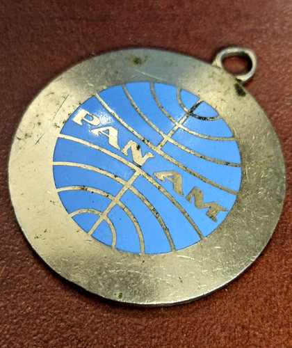 RARE Pan Am Inaugural Jet Age Flight Memento 1958 Medallion Pendant / Keychain