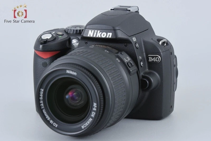 "Shutter count 2,887" Nikon D40 Black 6.1 MP DSLR AF-S DX 18-55 55-200 Lenses - Image 2 of 4
