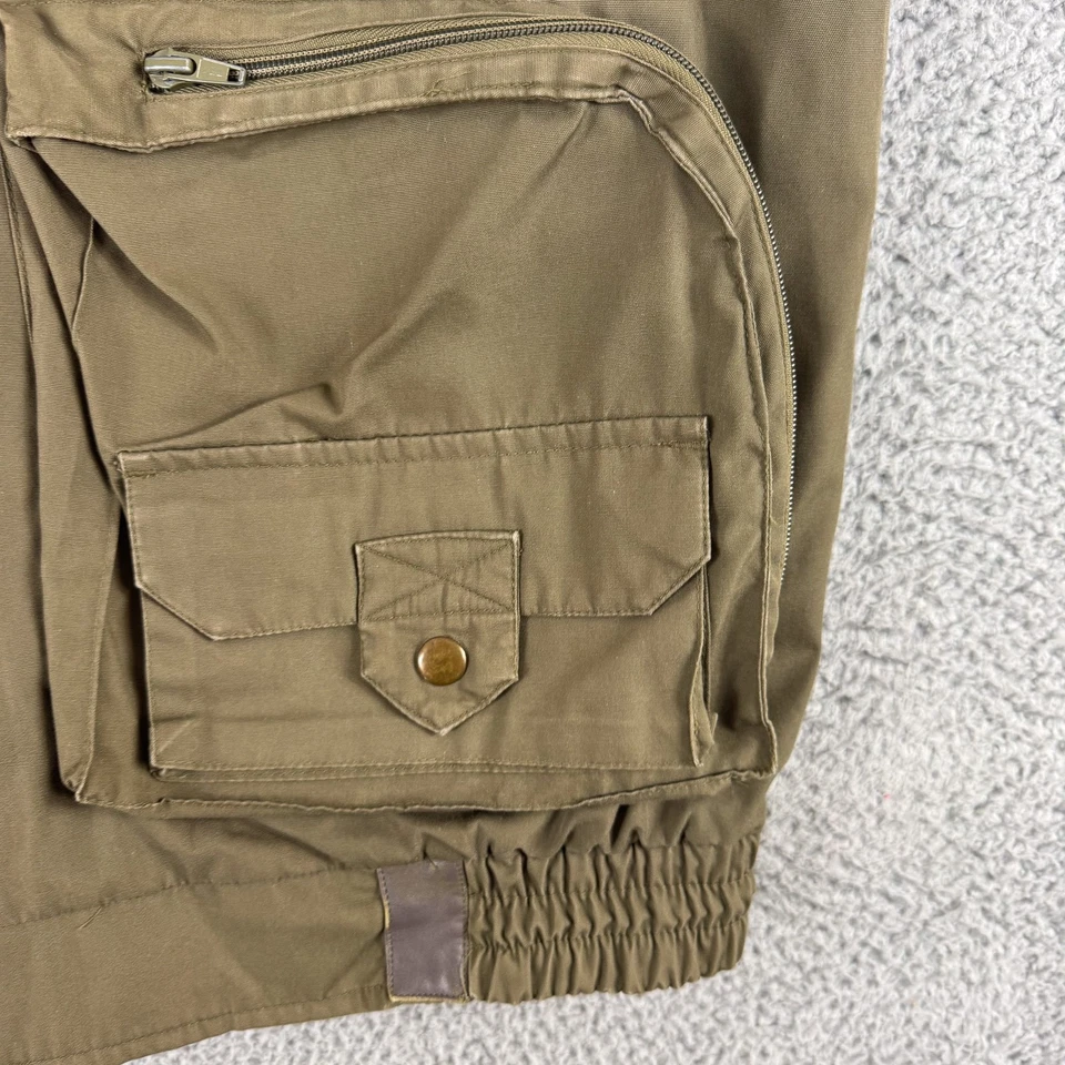 Cabela's Chaleco de Pesca Para Hombres XL Verde Multi Bolsillo Exterior Utilidad Forrado Gorpcore Foto 4 de 4