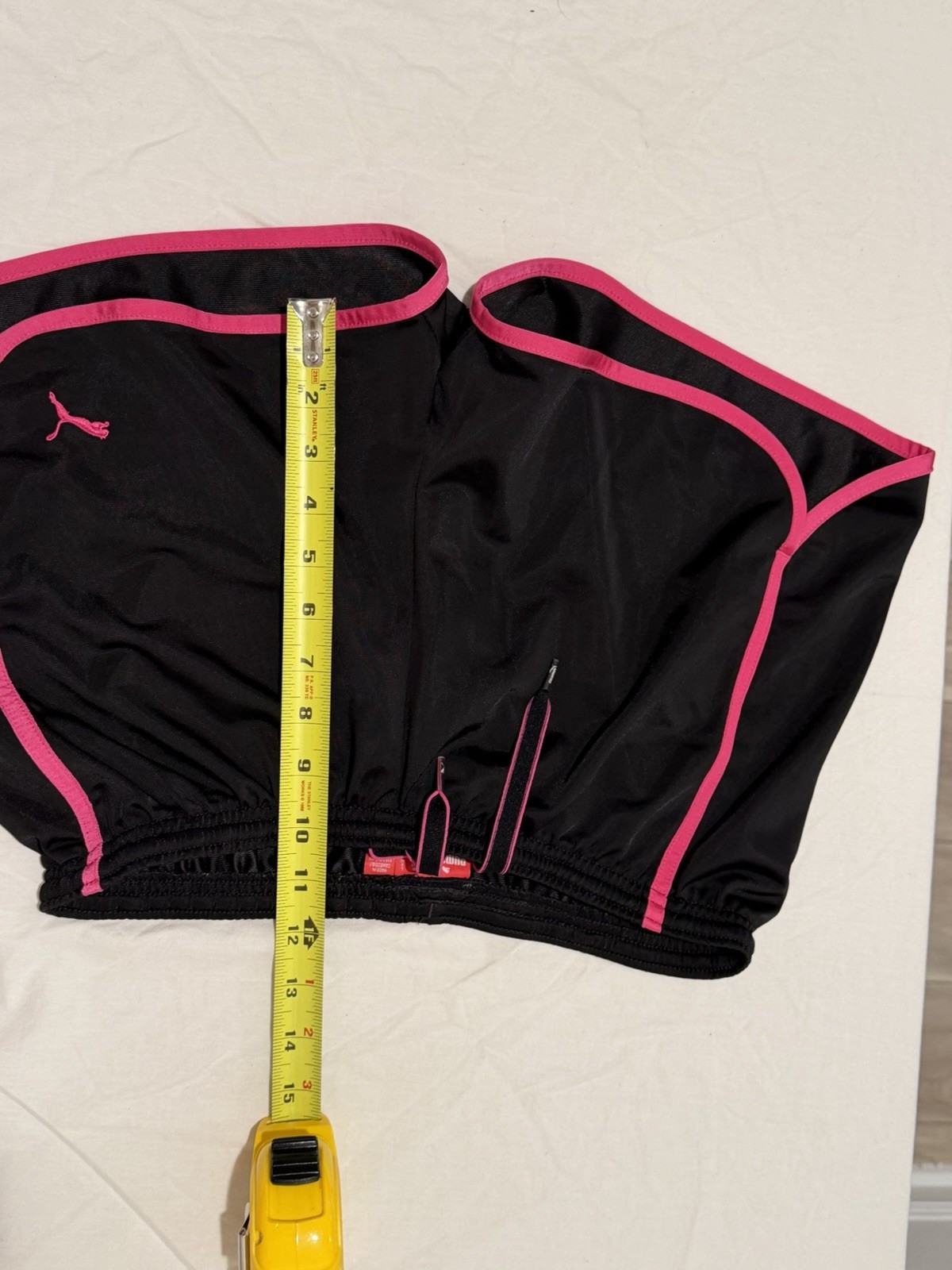 PUMA Women’s Athletic Running Shorts Black Pink Drawstring Size L thumbnail 9