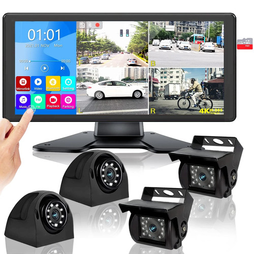 Wohnmobil Rückfahrkamera System mit 10,36’’ 4K Monitor für Wohnmobil LKW Bus Anhänger mit...
