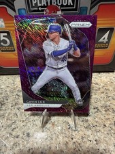 2020 Panini Prizm Gavin Lux #198 Purple Flash Shimmer Prizm /7 (RC) Reds MLB