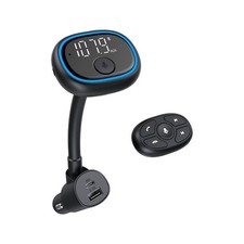 Bluetooth Wireless FM Transmitter Car Adapter with Voice App Control for