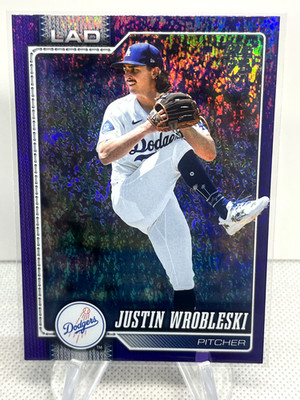 2026 Topps Series 2 Justin Wrobleski Purple Holo Foil /250 #391 Dodgers