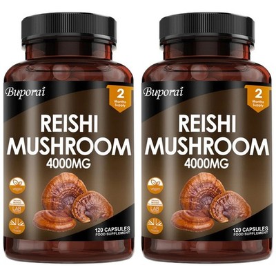Reishi Mushroom 240pcs,Improve Memory, Protect Brain Nerves, Relieve Stress