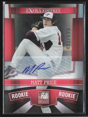 Matt Price 2010 Donruss Elite Extra Edition Auto /699 A #180 Boston Red Sox