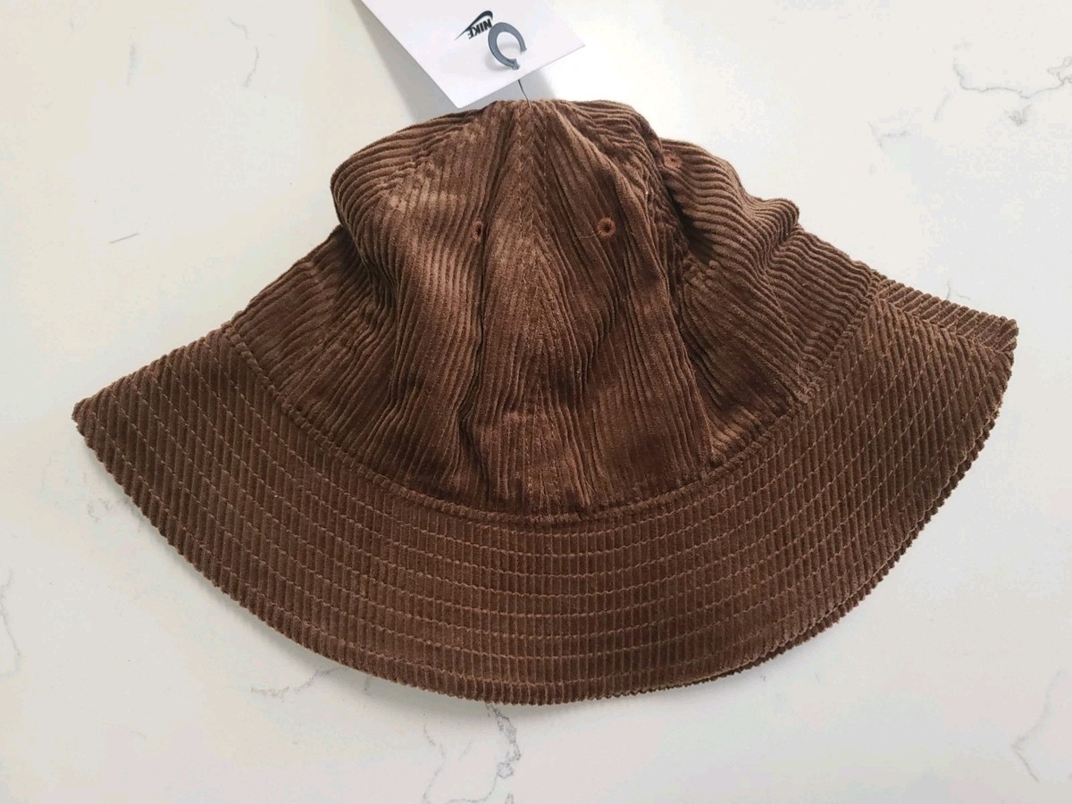 NEW Size M/L Nike Sportswear Corduroy Brown Bucket Hat Cap Men's