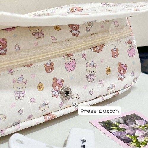 Multilayer Pencil Case Bear Pen Box Cartoon Pen Bag Students - Picture 4 of 6