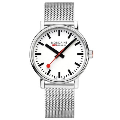 Mondaine EVO2 Men s Quartz Watch MSE.40110.SM White Dial Steel Strap 30M