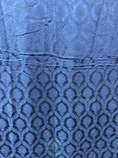 alte Brokatgardine,dunkelblau,Vintage