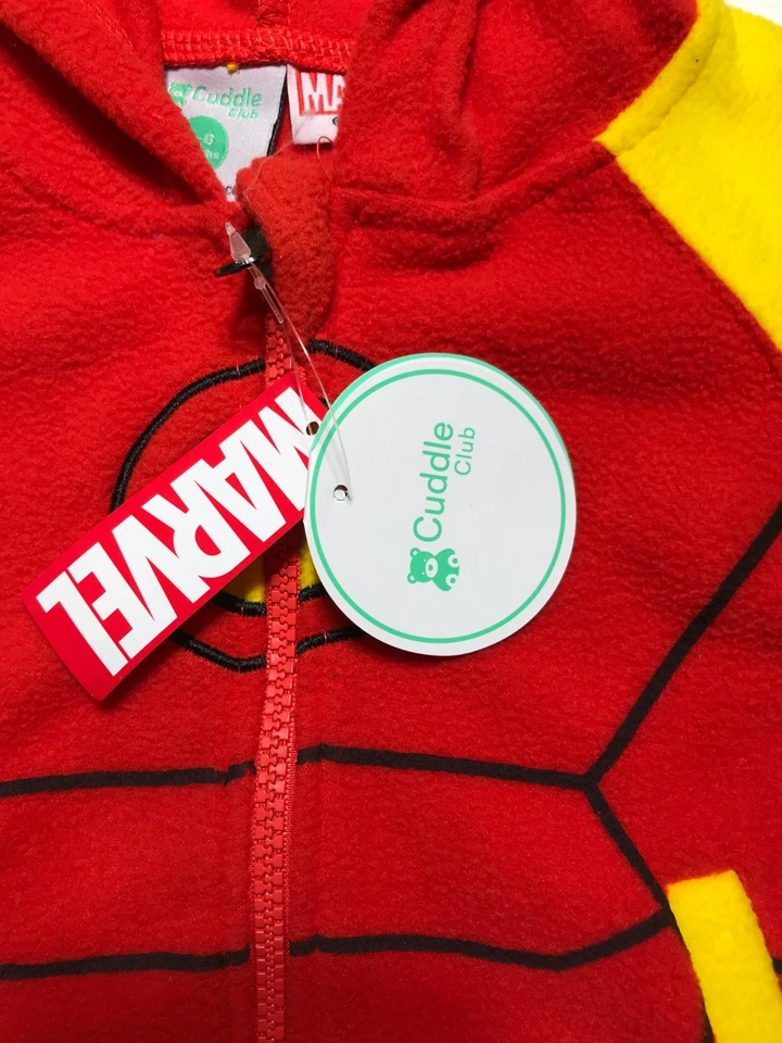 Cuddle Club Marvel Polar Iron Man Cremallera Completa Chaqueta Disfraz Bebé 3-6 Mo. Foto 4 de 4