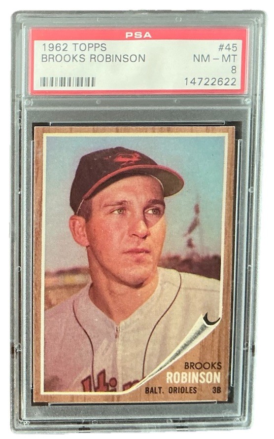 1962 Topps PSA 8 NM-MT Brooks Robinson #45 HOF Baltimore Orioles