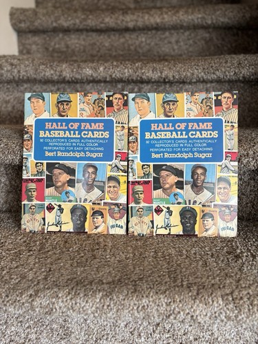 "Hall of Fame Baseball Cards" 1978 by Bert Randolph Sugar Set Of 2 Books