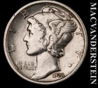 1928 Silver Mercury Dime - Scarce  Very Fine+  Better Date  No Reserve  #L4497