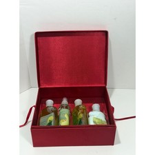 Bath Body Works Cucumber Melon Pleasures Vintage Gift Set Sequin Box 4pc