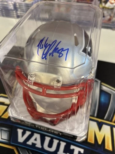 ROB GRONKOWSKI Signed New England Patriots Mini Helmet - Gronk Exclusive COA