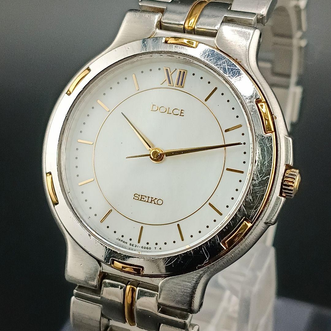 SEIKO Dolce 5E31-6D50 Shell Dial Quartz Watch From Ja… - Gem